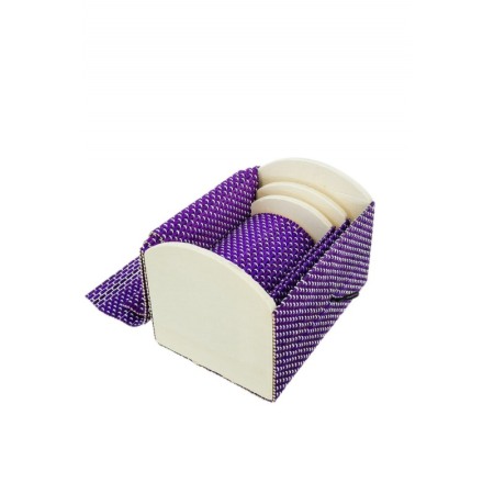 Set 5 Casete bijuterii din bambus culoare Mov [2]