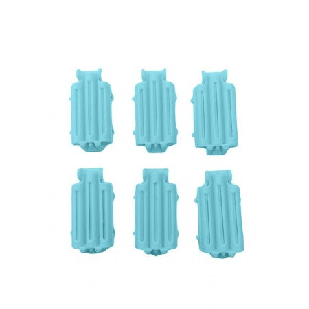 Aparate & Accesorii ingrijire personala - Set 6 bucati Bigudiuri WavyHair, usor de utilizat, pentru volum la radacina si stilizare, turcoaz, 6x3 cm, Doty®