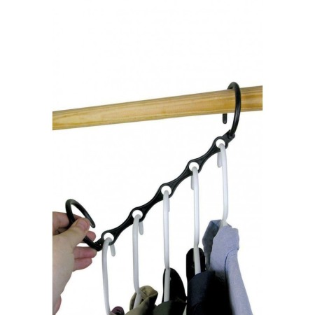 Set 8 organizatoare umerase Hanger Eight, materiale de calitate, multiple functii, economisire spatiul,usor de folosit,negru,dot [3]