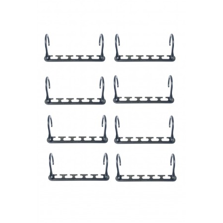 Set 8 organizatoare umerase Hanger Eight, materiale de calitate, multiple functii, economisire spatiul,usor de folosit,negru,dot [11]