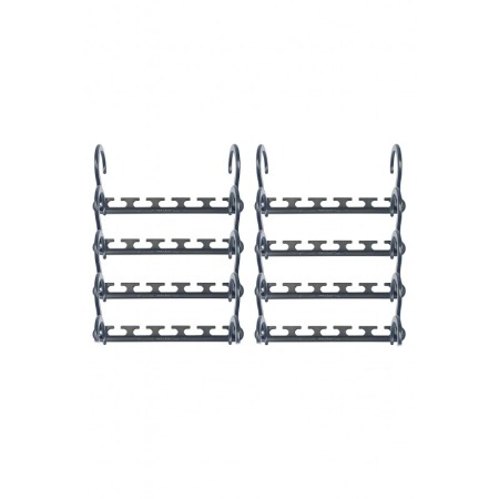 Set 8 organizatoare umerase Hanger Eight, materiale de calitate, multiple functii, economisire spatiul,usor de folosit,negru,dot [1]