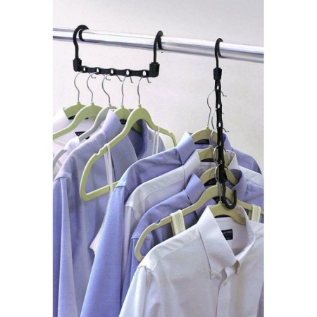 Set 8 organizatoare umerase Hanger Eight, materiale de calitate, multiple functii, economisire spatiul,usor de folosit,negru,dot [5]