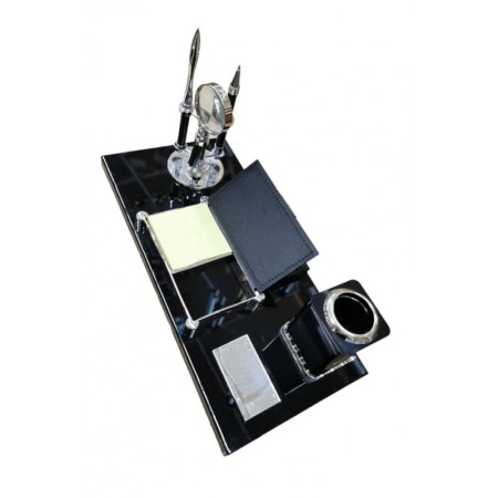 Set birou Business Letter Set, suport, instrumente birotica incluse, lemn maro inchis [3]