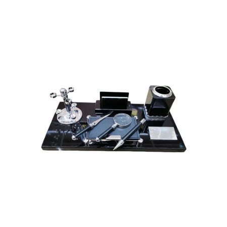 CADOURI SI SETURI - Set birou Business Letter Set, suport, instrumente birotica incluse, lemn maro inchis