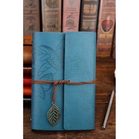 Set cadou de caligrafie vintage EpoqueInk Doty®, cu agenda inclusa, calimara si suport, accente aurii, stilou cu pana, albastru [6]