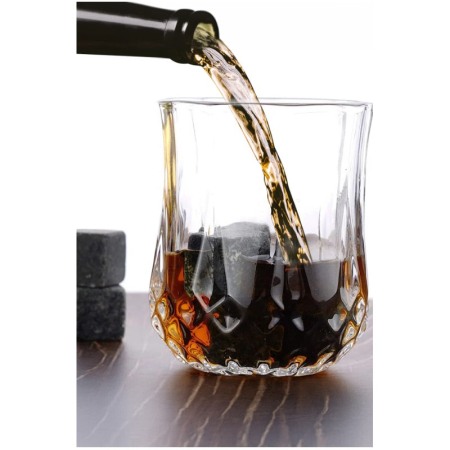 Set cadou pentru barbati WhiskyGame Doty®, cutie eleganta din lemn, 2 pahare, cleste, 8 cuburi din granit si suport pahare, [8]