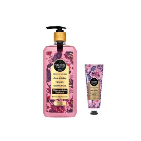 Set Cadou Perfume Jewels Eyup Sabri Tuncer, 2 produse, gel de dus si crema de corp/maini, aroma Love Kisses [1]