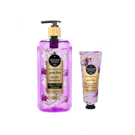 Cadouri unice - Set Cadou Perfume Jewels Eyup Sabri Tuncer, 2 produse, gel de dus si crema de corp/maini, Pure Love