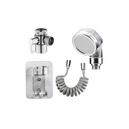 ARTICOLE PENTRU BAIE - Set cap de dus ArtDouche, furtun telescopic, accesorii incluse, ABS, argintiu