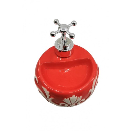 Set de baie Vintage Red, design creativ, din ceramica, 14x10 cm, rosu/alb, Doty®️ [3]