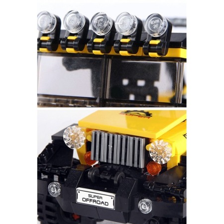 Set de constructie distractiv, model masina OFFROAD ADVENTURE, 610 piese,jucarie de colectie pentru copii si adulti, multicolor, [6]