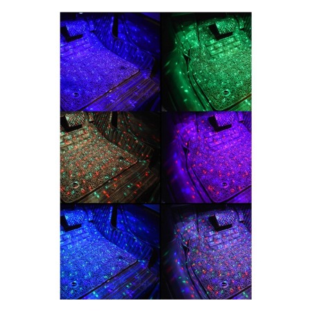 Set de lumini de atmosfera pentru masina TuningLights, LED, 7 culori, control prin telecomanda, 133 × 30 × 19 mm, Doty®️ [4]