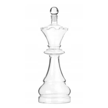 Set decantor deluxe ChessCheers Doty®, 4 pahare, suport din lemn in forma de tabla de sah, materiale de calitate, 750 ml [6]