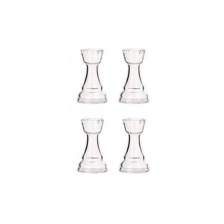 Set decantor deluxe ChessCheers Doty®, 4 pahare, suport din lemn in forma de tabla de sah, materiale de calitate, 750 ml [3]