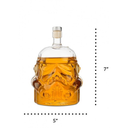 Set decantor Drunken Darth, forma personaj din film, din sticla, 2 pahare, elegant, 750 ml, Doty® [4]