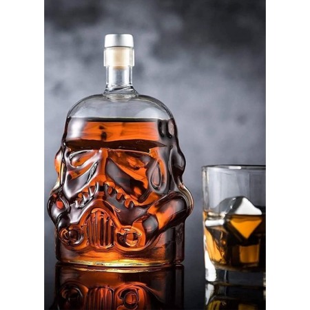 Set decantor Drunken Darth, forma personaj din film, din sticla, 2 pahare, elegant, 750 ml, Doty® [3]