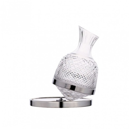 Set decantor Gravity Drinks, design modern, 2 pahare incluse, din cristal, suport metalic, 1500 ml, transparent [5]