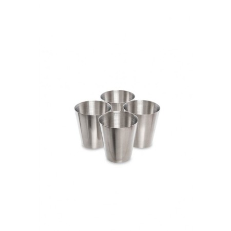 Set din inox cu plosca, 4 pahare, tacam,busola , palnie si tabachiera,piele ecologica maro, usor de transportat, doty [2]