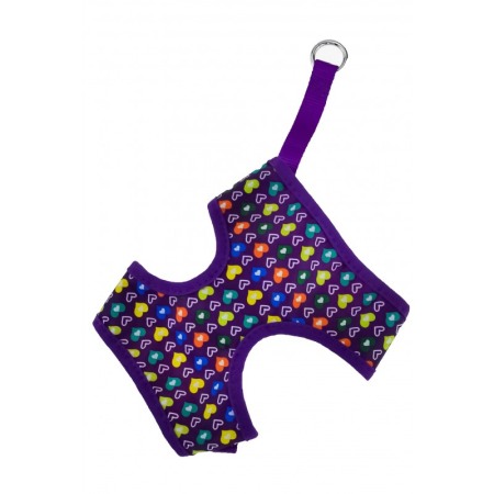 Set ham cu lesa pentru caini sau pisici cu inimioare, tip Vesta, masura universala, albastru, Doty [0]