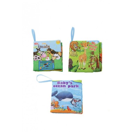 Set Jucarie textila educativa My First Book, senzoriala, 3 bucati, tip carte, 11x11 cm, multicolor, Doty®️ [2]