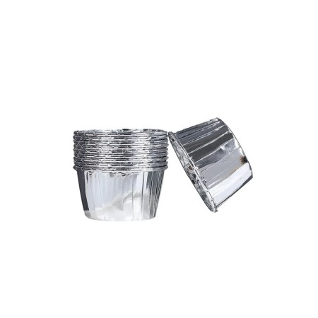 Set Luxury 50 Forme Briose si Cupcake, ovale, Design Elegant cu argintiu, Rezistente la Coacere si Ulei, Doty® [5]
