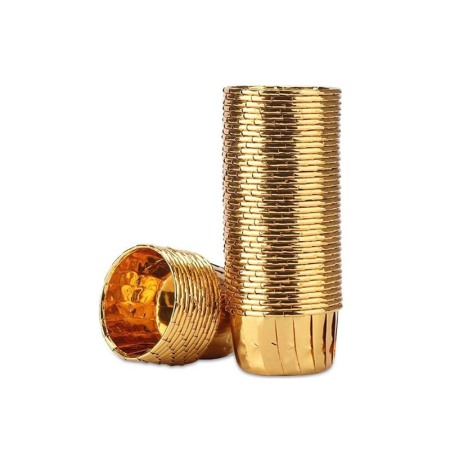 Set Luxury 50 Forme Briose si Cupcake, ovale, Design Elegant cu auriu, Rezistente la Coacere si Ulei, Doty® [2]