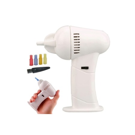 Aparate & Accesorii ingrijire personala - Set Mini Aspirator pentru urechi EarVac, accesorii inclus, usor de utilizat, sigur, functioneaza cu baterii, 13 cm