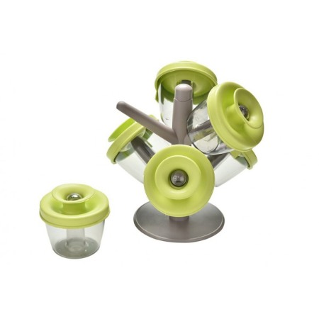 Set organizator Spice pop-up pentru condimente, 7 piese,verde [3]