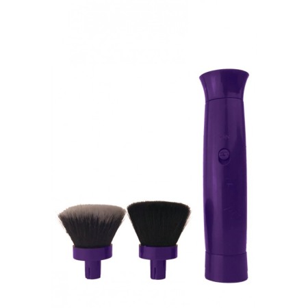 Sanatate si Frumusete - Set pensula machiaj 360 Make-up Spin, cu baterie, rotire 360 de grade, 4 capete interschimbabile,portabila si practica, acoperir
