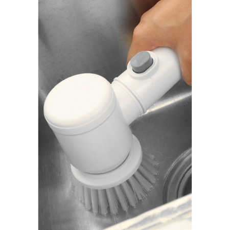 Set Perie multifunctionala electrica HouseHelper, accesorii incluse, functioneaza cu baterii, alb, Doty®️ [5]