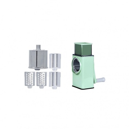 USTENSILE & ARTICOLE BUCATARIE - Set Razatoare multifunctionala Green Veggie Cutter, pentru legume, fructe sau nuci, otel inoxidabil, 4 lame incluse, verde