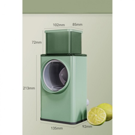 Set Razatoare multifunctionala Green Veggie Cutter, pentru legume, fructe sau nuci, otel inoxidabil, 4 lame incluse, verde [1]