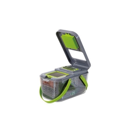 Set razatoare multifunctionala MegaChop, 22 accesorii, materiale de calitate, 26x12 cm, gri/verde, Doty® [7]