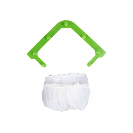 CURATENIE & INTRETINERE - Set Sita pentru chiuveta Unclogged Sink, tip plasa, 100 saculeti inclusi, suport cu ventuze, 21x21x29 cm, verde
