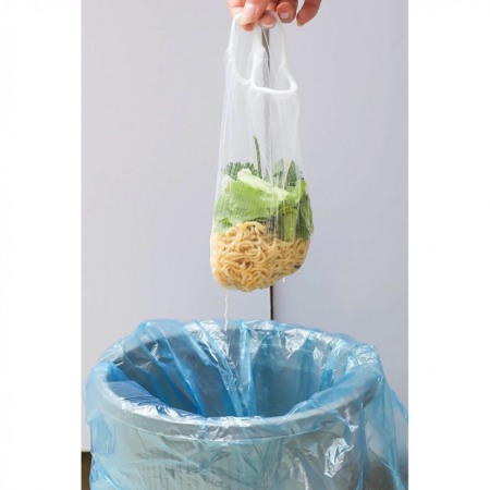 Set Sita pentru chiuveta Unclogged Sink, tip plasa, 100 saculeti inclusi, suport cu ventuze, 21x21x29 cm, verde [2]