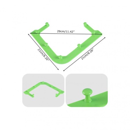 Set Sita pentru chiuveta Unclogged Sink, tip plasa, 100 saculeti inclusi, suport cu ventuze, 21x21x29 cm, verde [6]