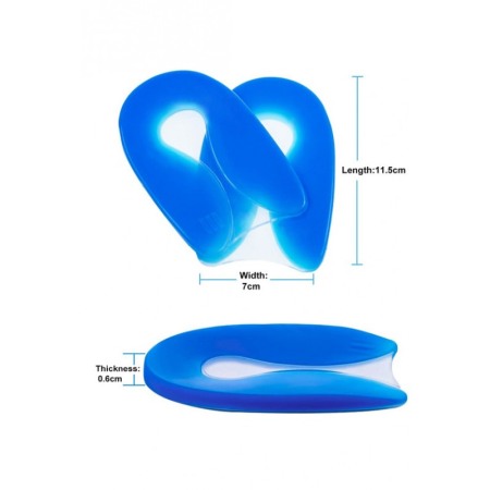 Set Suport din silicon pentru calcaie Blue HealthCallus, 11.5x7 cm, albastru, Doty®️ [4]