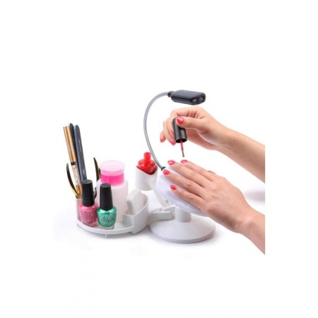 Set Suport pentru manichiura si pedichiura NailsDone, cu accesorii incluse, 34,5x19,5 cm, alb, Doty®️ [3]