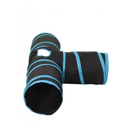 Set Tunel de joaca pentru pisicute sau alte animalute de dimensiuni mici TTube Doty®, cu jucarii/accesorii incluse, 80x30x25, [10]