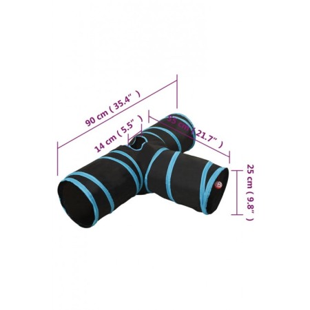 Set Tunel de joaca pentru pisicute sau alte animalute de dimensiuni mici TTube Doty®, cu jucarii/accesorii incluse, 80x30x25, [1]