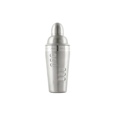 IDEEI DE CADOURI - Shaker dublu rotativ DIY Cocktails Doty®, cu 8 retete incluse, inox, 500 ml, argintiu