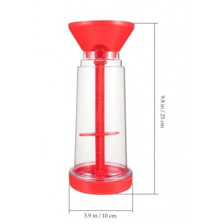 Sita manuala pentru faina EasySieve, usor de utilizat, 25x10x10 cm, recipient inclus, rosu, Doty® [4]