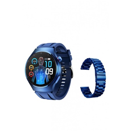 SMARTPHONE & ACCESORII - Smartwatch G7 Max Doty® cu 2 bratari incluse, Cadran NFC AI Asistent vocal, Sport Tracker inteligent, 1.53 inch, albastru
