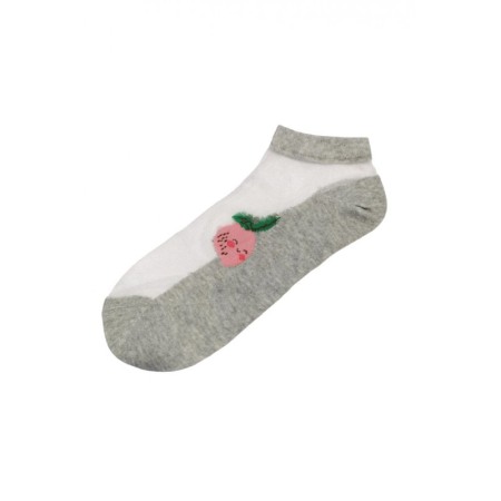 Sosete dama SummerFruits, design modern, cu panza si imprimeu, din bumbac, marime 35-38, gri, Doty®️ [2]