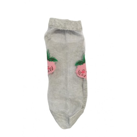 Sosete dama SummerFruits, design modern, cu panza si imprimeu, din bumbac, marime 35-38, gri, Doty®️ [3]