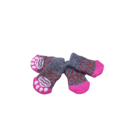Îmbrăcăminte pentru câini - Sosete pentru animalele de companie de talie mica,25 mm, cu talpa anti alunecare, design modern, multicolor,doty