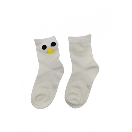 Sosete pentru copii FunnyEyes, bumbac, design creativ, marime 30-35, alb fildes, Doty®️ [2]