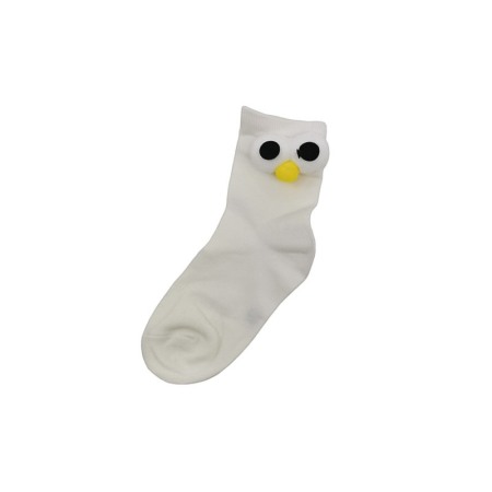 Sosete pentru copii FunnyEyes, bumbac, design creativ, marime 30-35, alb fildes, Doty®️ [1]