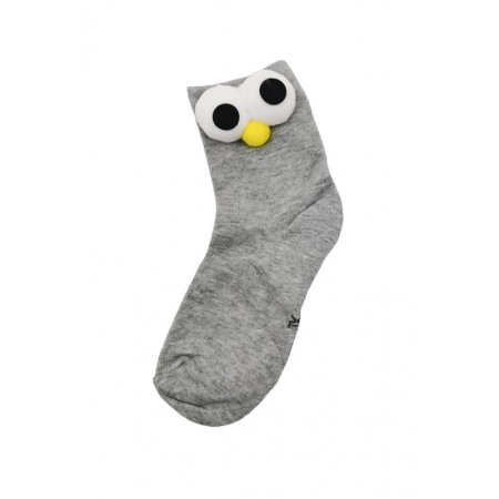Sosete pentru copii FunnyEyes, bumbac, design creativ, marime 30-35, gri, Doty®️ [1]