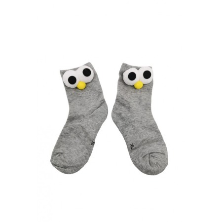 Sosete pentru copii FunnyEyes, bumbac, design creativ, marime 30-35, gri, Doty®️ [4]